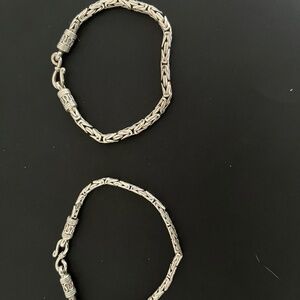 2 Silver Mexican Bracelets